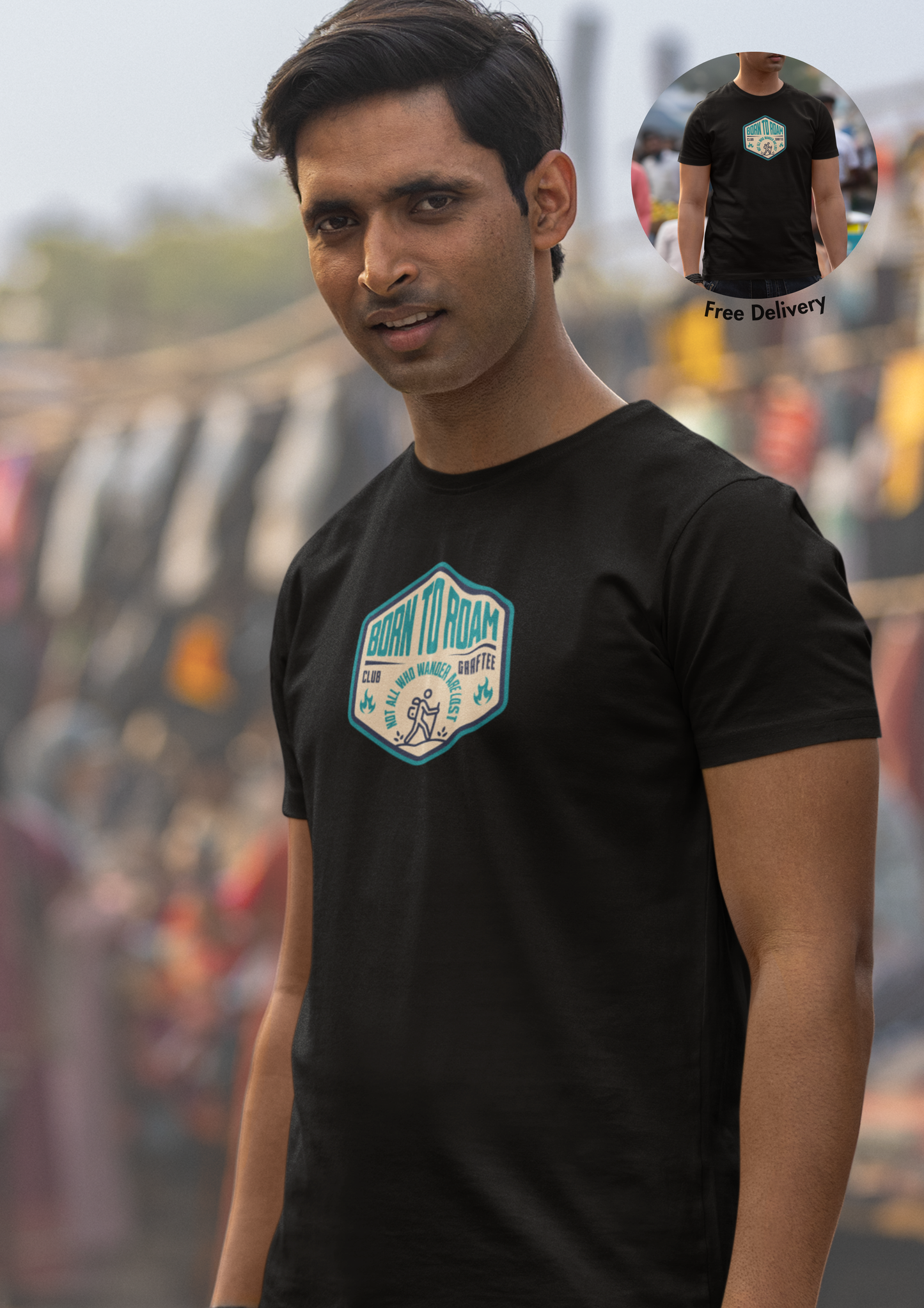 Born to Roam Regular Fit T-Shirt: Graftee